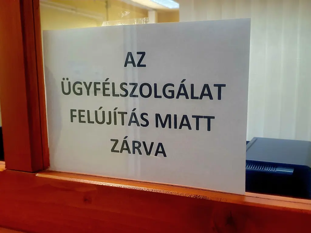 Felújítás miatt zárva tart az ügyfélszolgálat